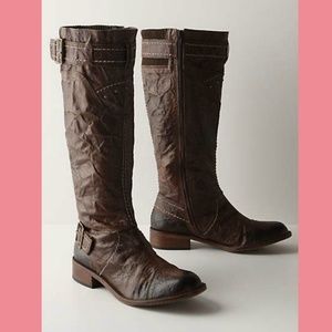 Anthropologie Crinkled Boots by Schuler & Sons